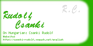 rudolf csanki business card